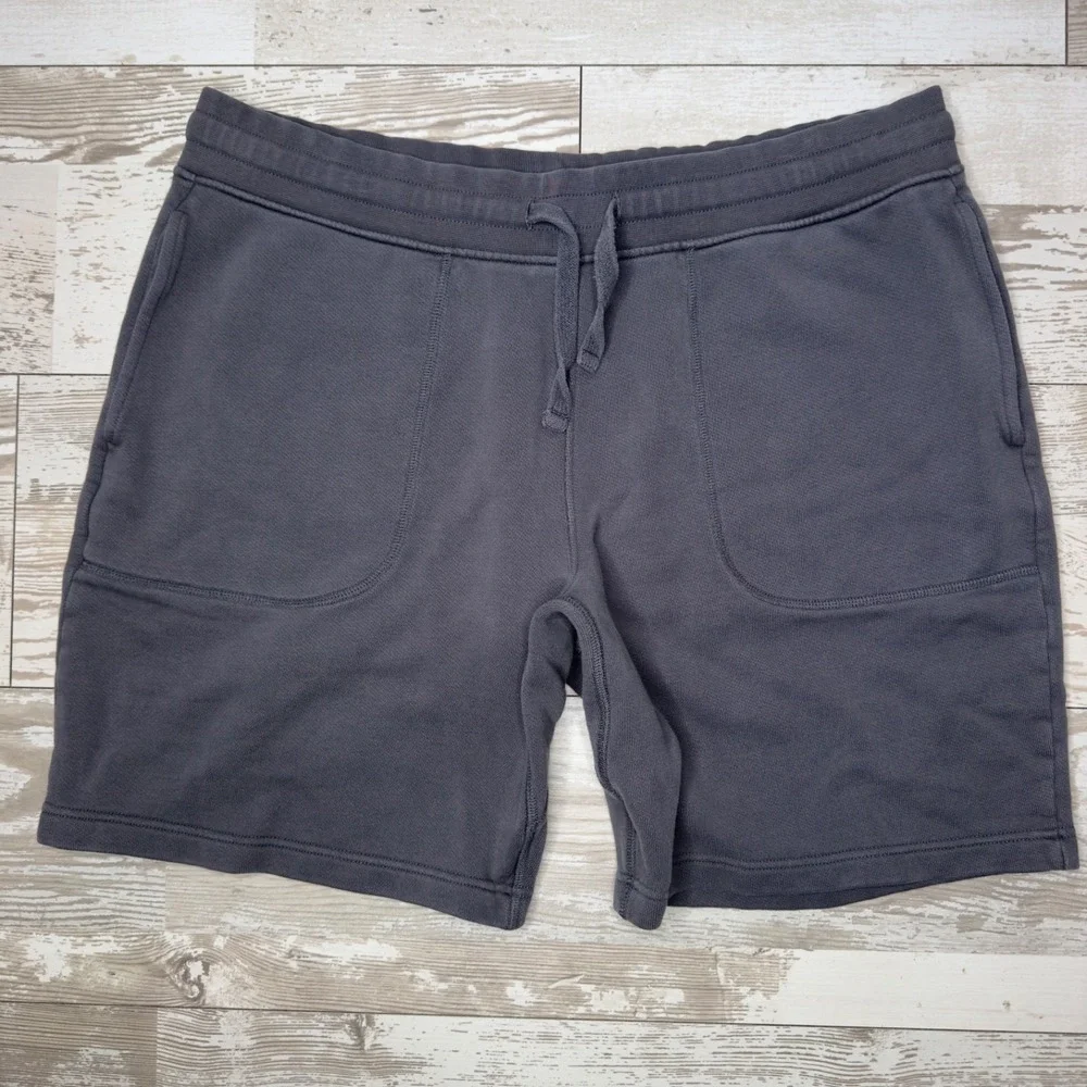 Banana Republic Organic Cotton Sweat Shorts Men's Large Gray Drawstring Casual